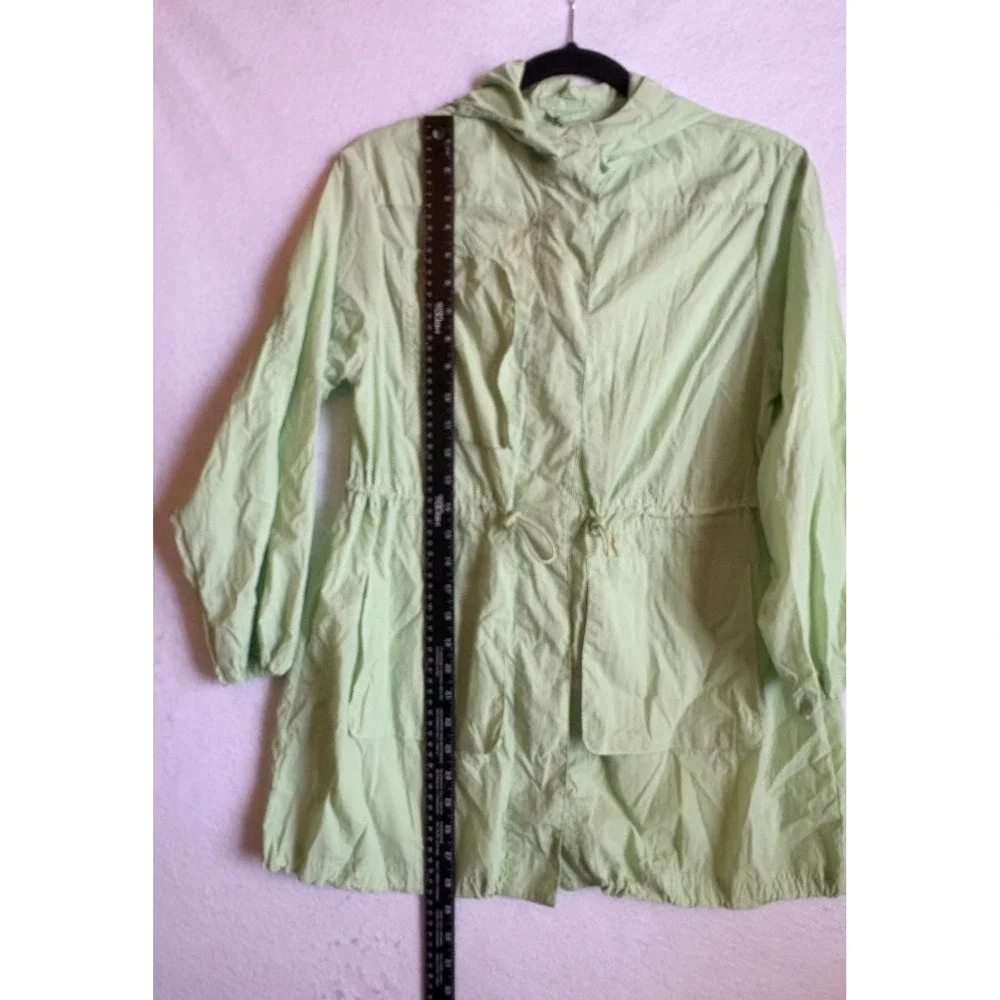 Zara Kids Mint Green Lightweight Hooded Utility Jacket Windbreaker Size 9-10 NWT